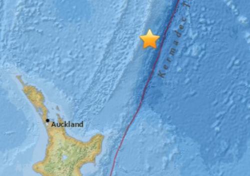 新西兰以北海域发生7.0级地震震源深度134.2公里