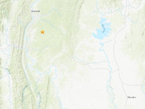 缅甸西北部地区发生5.0级地震震源深度91.8公里