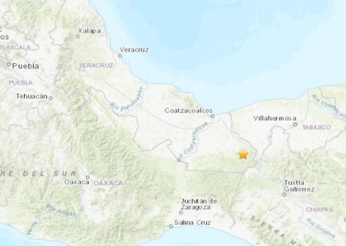 墨西哥南部地区发生5.4级地震震源深度179.9公里