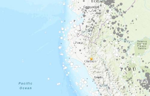 秘鲁发生里氏5.2级地震震源深度61.5千米