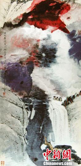美籍华裔著名画家侯北人50余幅山水画亮相银川